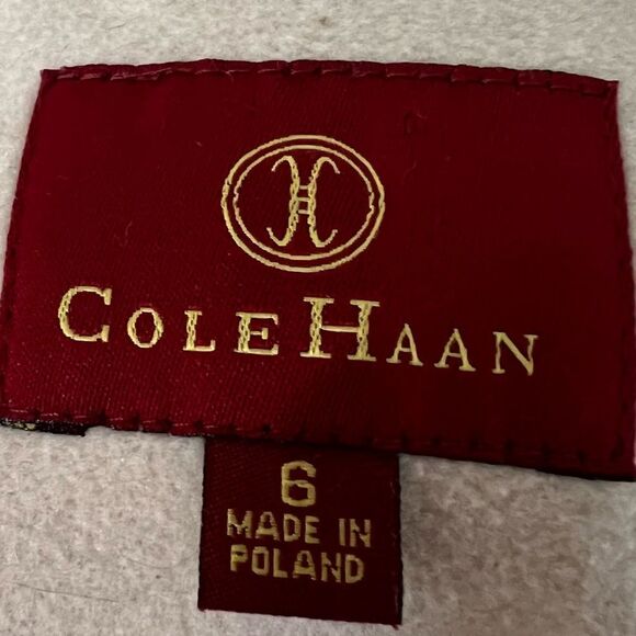 Cole Haan Wool Cashmere Fur Neck Peacoat Size 6 - Picture 7 of 9